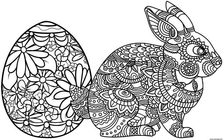 Coloriage Lapni Paques Mandala Dessin concernant Dessin Mandala À Imprimer