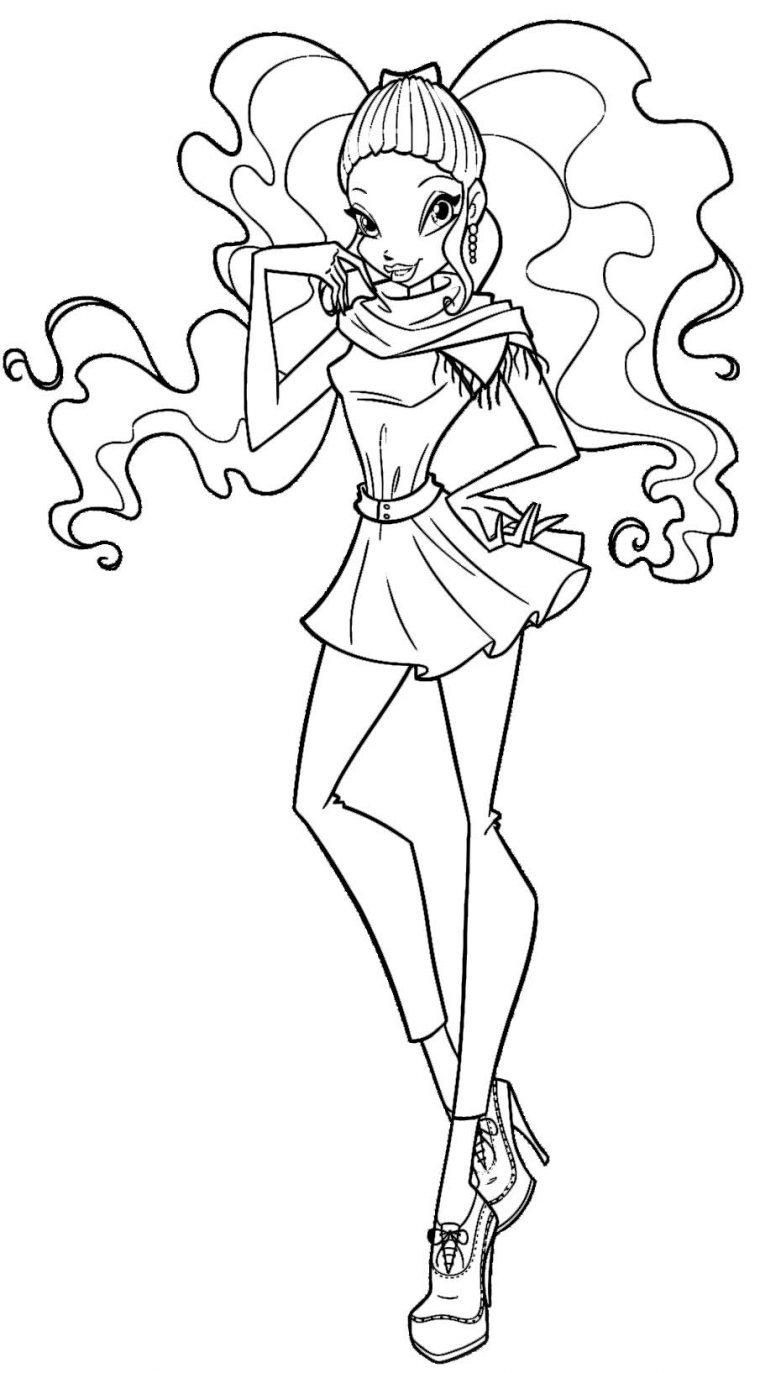 Coloriage Layla Winx Club À Imprimer Et Colorier intérieur Dessin De Dora À Imprimer