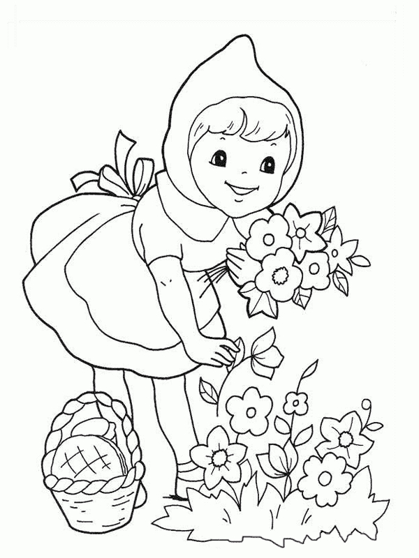 Coloriage Le Chaperon Rouge 12 concernant Coloriage Chaperon Rouge 