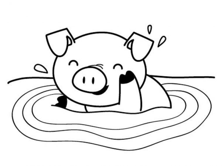 Coloriage : Le Cochon dedans Coloriage Cochon