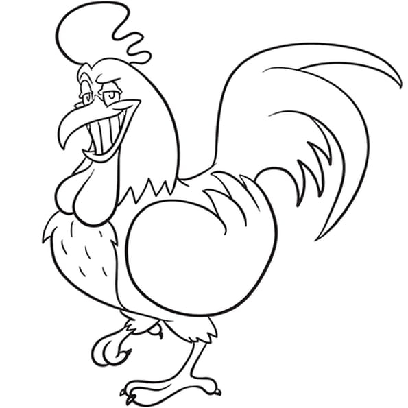 Coloriage Le Fier Coq En Ligne Gratuit À Imprimer serapportantà Dessin Coq 