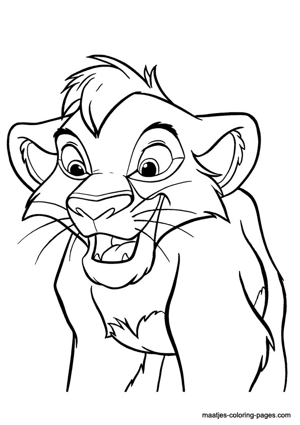 Coloriage Le Petit Roi Lion Disney Dessin Gratuit À Imprimer à Coloriage Roi Lion À Imprimer 