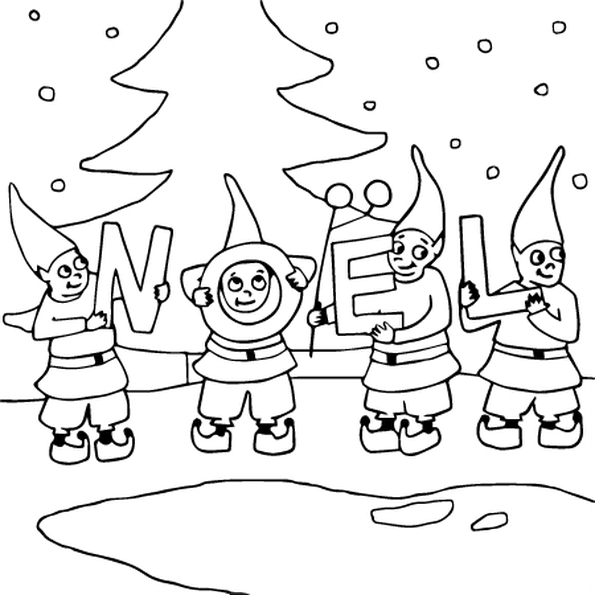 Coloriage Les Lutins De Noël En Ligne Gratuit À Imprimer concernant Dessin De Lutin De Noel