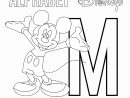Coloriage Lettre M Pour Mickey Mouse Disney Dessin concernant Coloriage Alphabet