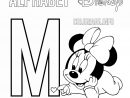 Coloriage Lettre M Pour Minnie Mouse Disney Dessin tout Alphabet A Imprimer
