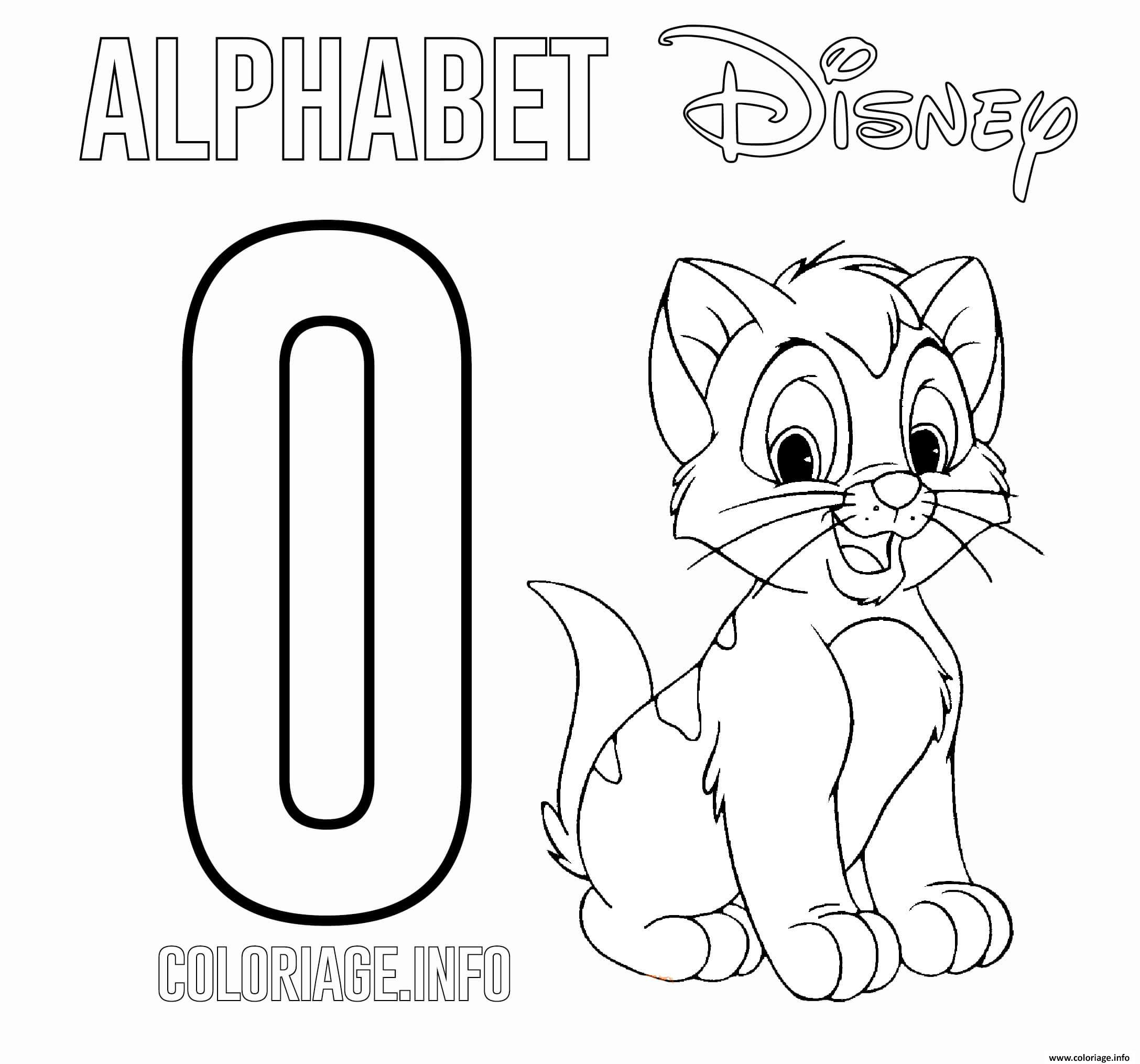Coloriage Lettre O Pour Oliver Disney Dessin Alphabet encequiconcerne Alphabet Coloriage 