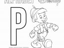 Coloriage Lettre P Pour Pinocchio Disney Dessin Alphabet destiné Coloriage Lettre