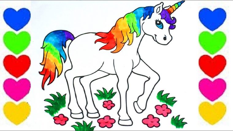 Coloriage Licorne – concernant Licorne Dessin