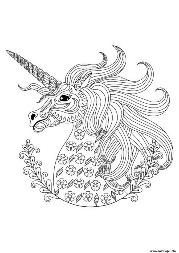 Coloriage Licorne Mandala Anti Stress Pour Adulte Dessin serapportantà Coloriage Pour Adulte En Ligne