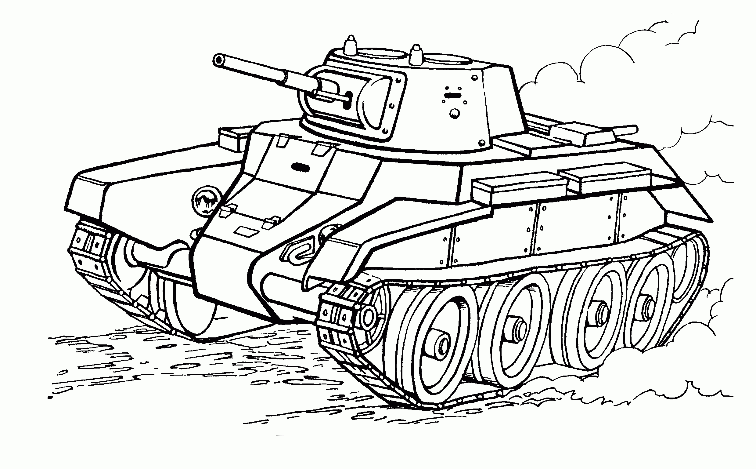 Coloriage - Light Tank encequiconcerne Coloriage Tank 