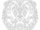 Coloriage Lion Adulte Animal Relax Dessin Adulte Animaux À intérieur Coloriage D Adulte