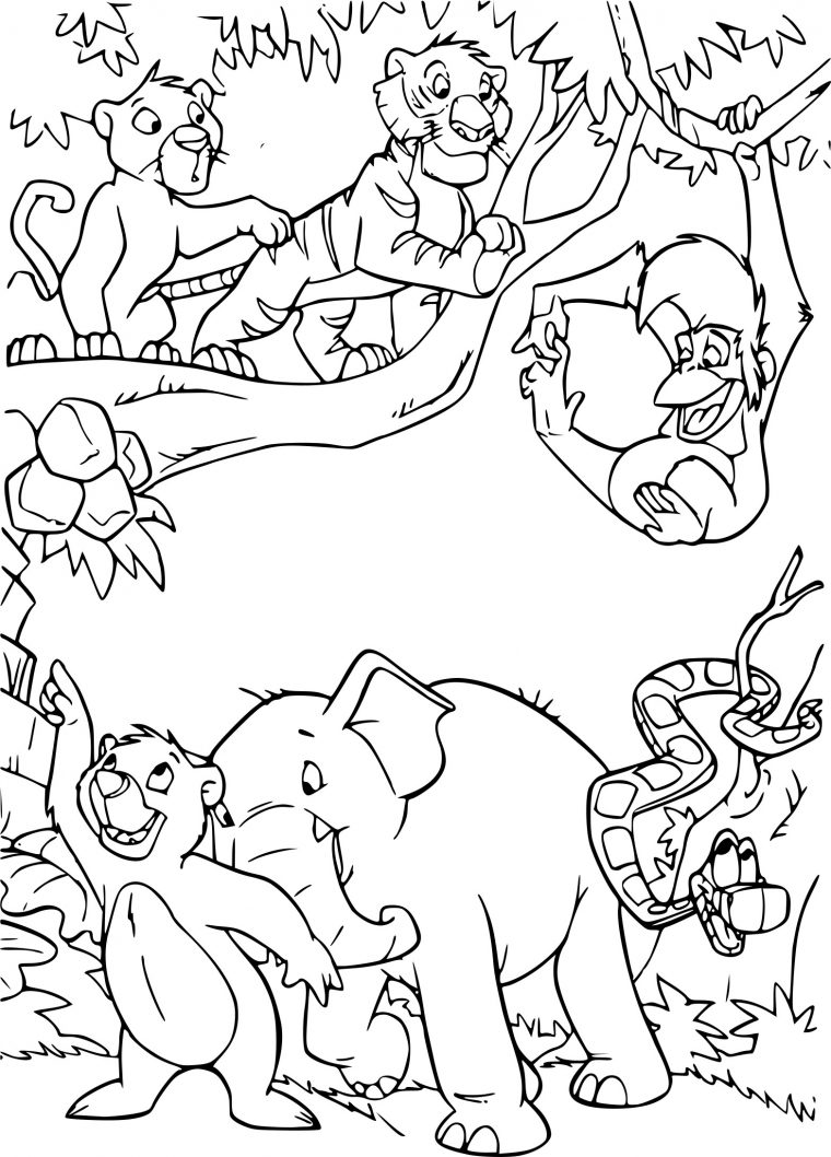 Coloriage Livre De La Jungle Les Jeunes À Imprimer Sur dedans Livre Coloriage À Imprimer