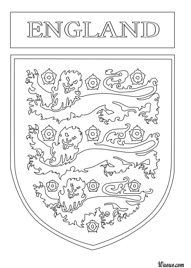 Coloriage Logo Angleterre Foot À Imprimer Et Colorier concernant Dessin Angleterre 