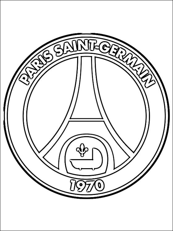 Coloriage Logo De Paris Saint-Germain De Foot Dessin destiné Coloriage À Imprimer Foot 