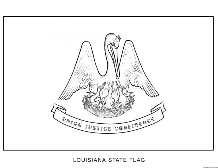 Coloriage Louisiana Drapeau Etats Unis À Imprimer Gratuit à Coloriage Drapeau Des Etats Unis