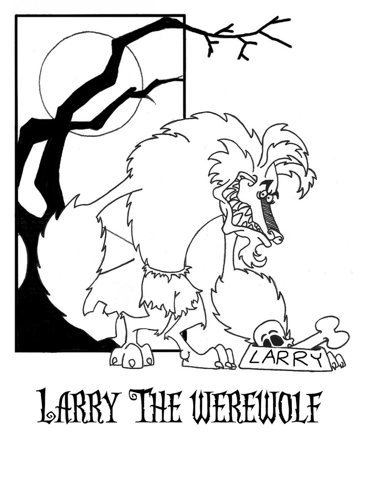 Coloriage Loup Garou #100037 (Personnages) - Album De pour Loup Coloriage