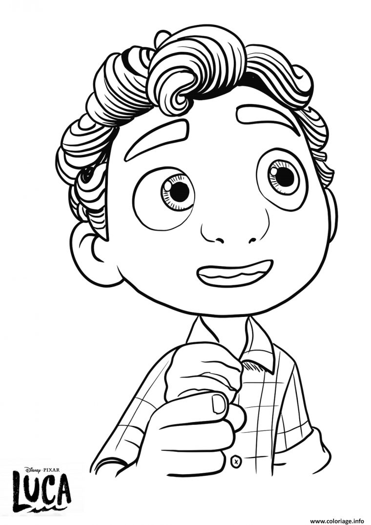 Coloriage Luca Paguro Disney Pixar Dessin Luca De Disney concernant Image De Coloriage