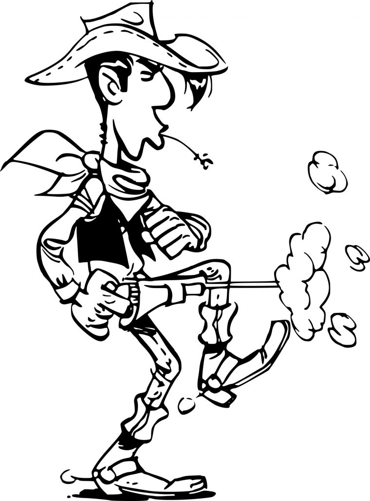 Coloriage Lucky Luke Gratuit À Imprimer à Dessin À Imprimer Gratuit