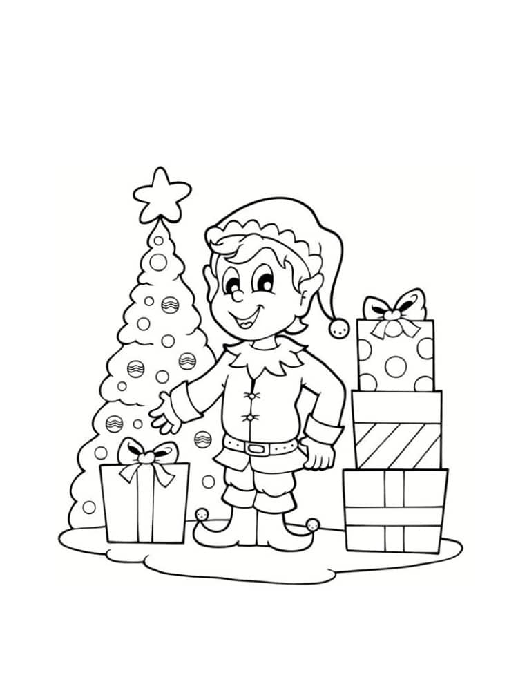 Coloriage Lutin De Noël : 20 Modèles À Imprimer destiné Dessin De Lutin De Noel 