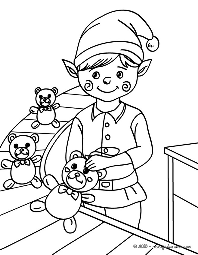 Coloriage Lutin De Noel - Colorier Les Collections D'Images à Dessin De Lutin De Noel