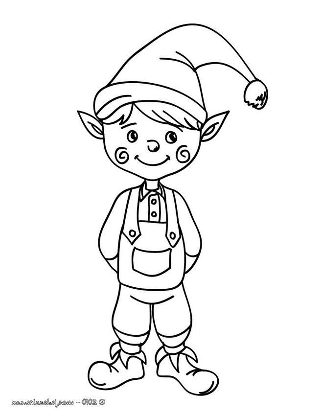 Coloriage Lutin De Noel Impressionnant Collection destiné Coloriage Lutin De Noel 