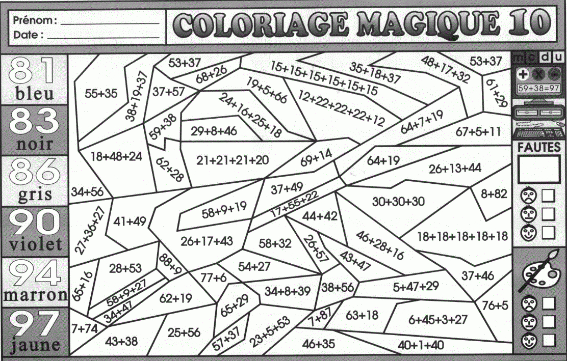 Coloriage Magique Addition Cp  Liberate avec Coloriage Magique Pour Cp 