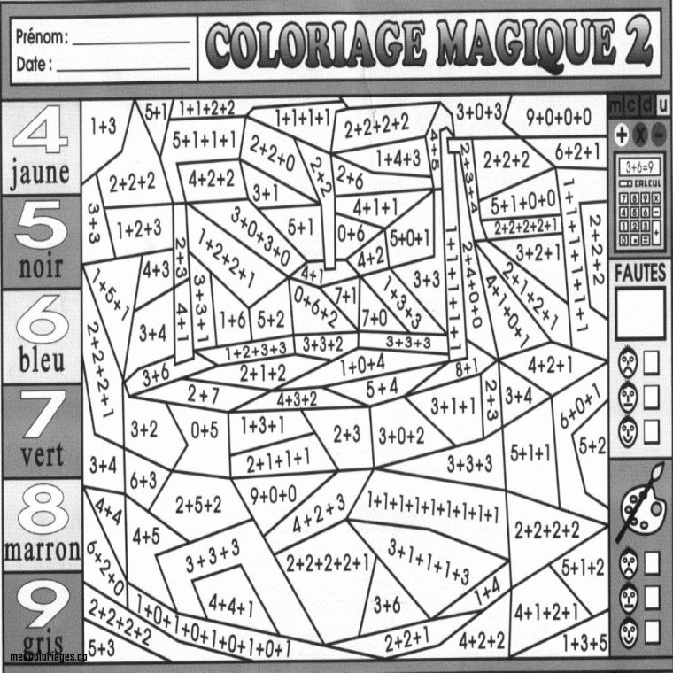 Coloriage Magique Ce1 Multiplication A Imprimer – Gratuit concernant Coloriages Magiques