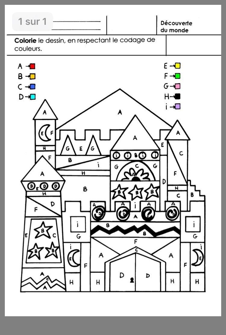 Coloriage Magique Chateau Fort  Coloriages À Imprimer encequiconcerne Coloriage Chateau Fort