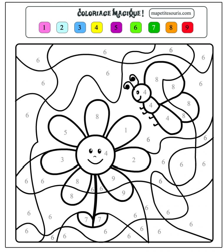 Coloriage Magique Facile 5 tout Coloriage Chiffre 5