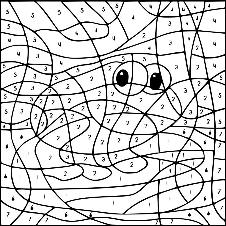 Coloriage Magique Grenouille À Imprimer concernant Coloriage Magique Couleur