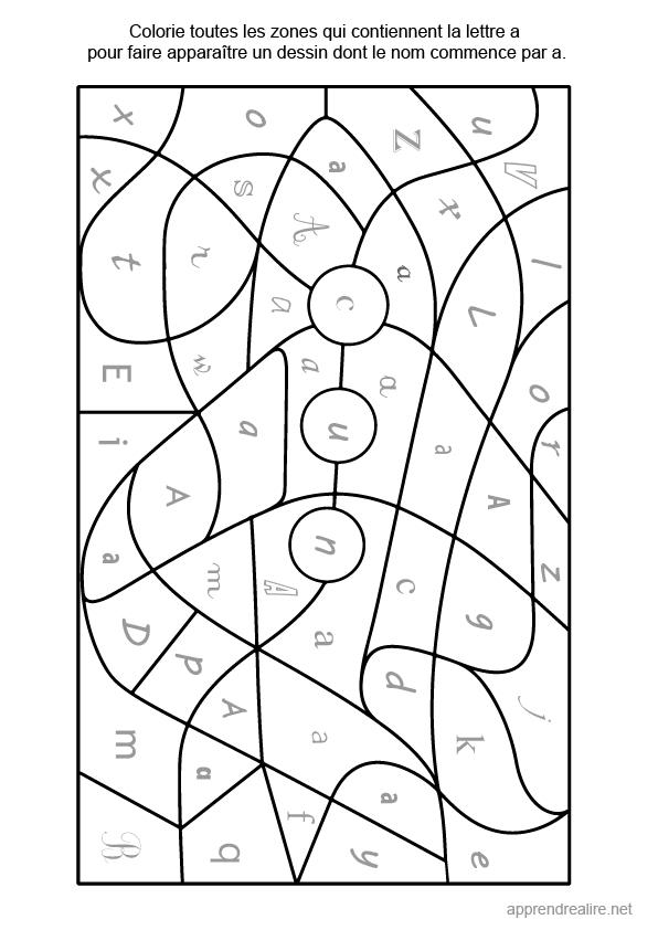 Coloriage Magique, Lettre A - Apprendre À Lire serapportantà Coloriage Lettres 