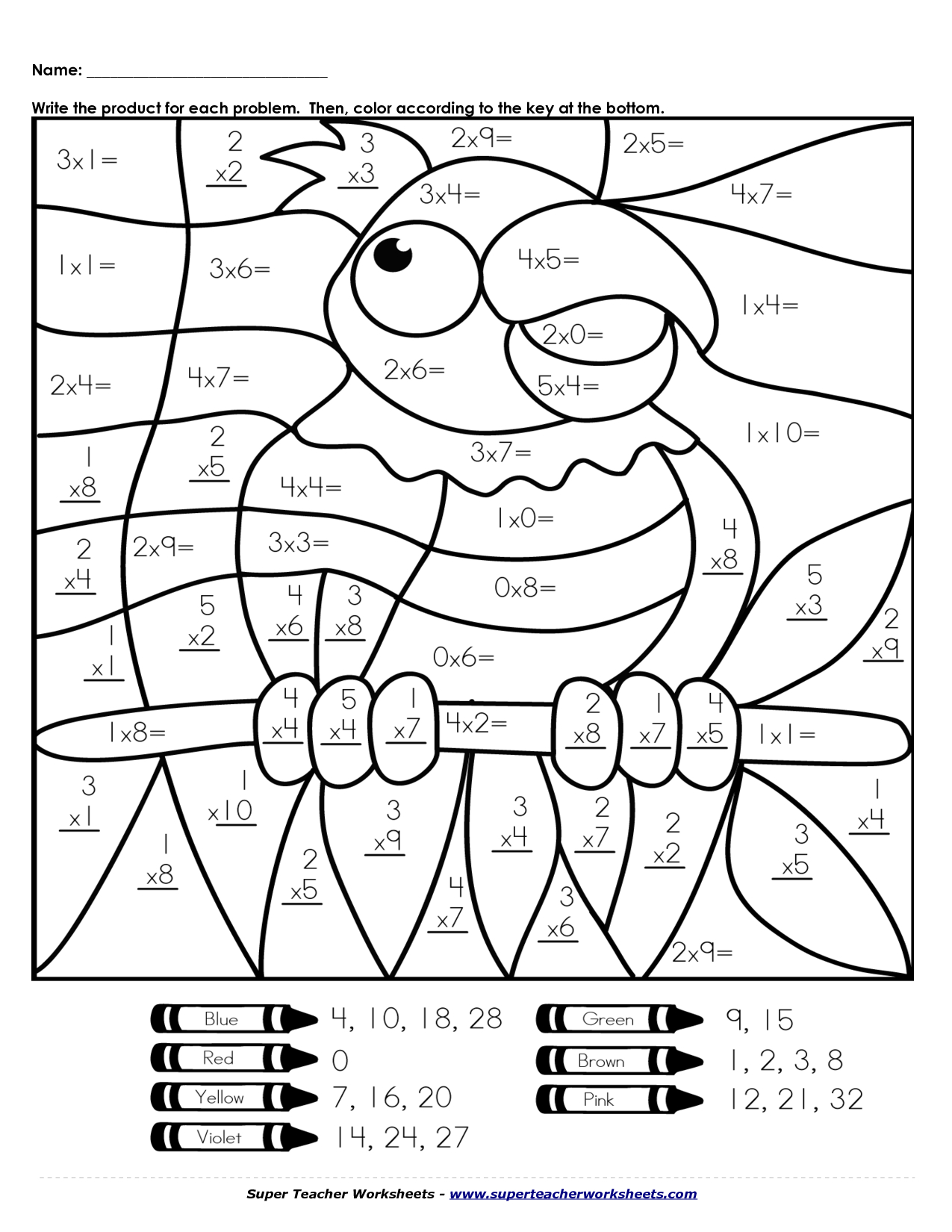 Coloriage Magique Multiplication  3Rd Grade Math concernant Coloriage Magique 