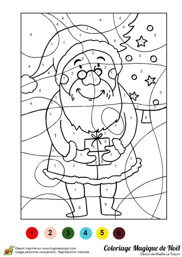 Coloriage Magique Pere Noel  Christmas Coloring Pages destiné Colorige Noel 