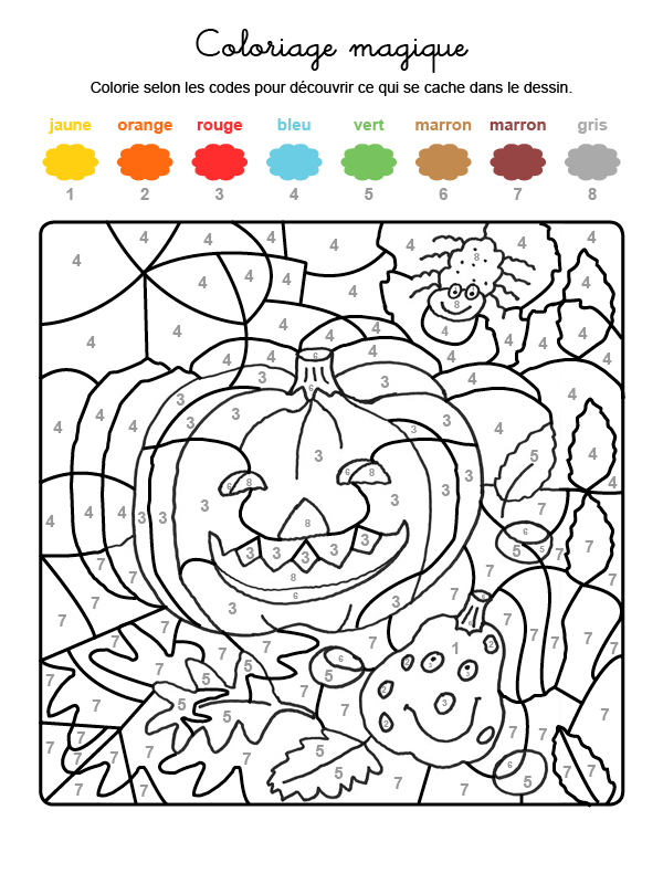 Coloriage Magique Pour Fêter Halloween serapportantà Coloriage Pour 
