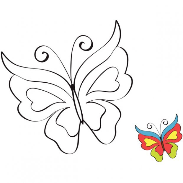 Coloriage Magnifique Papillon Gratuit À Imprimer Liste 20 À 40 destiné Patron De Papillon À Imprimer 
