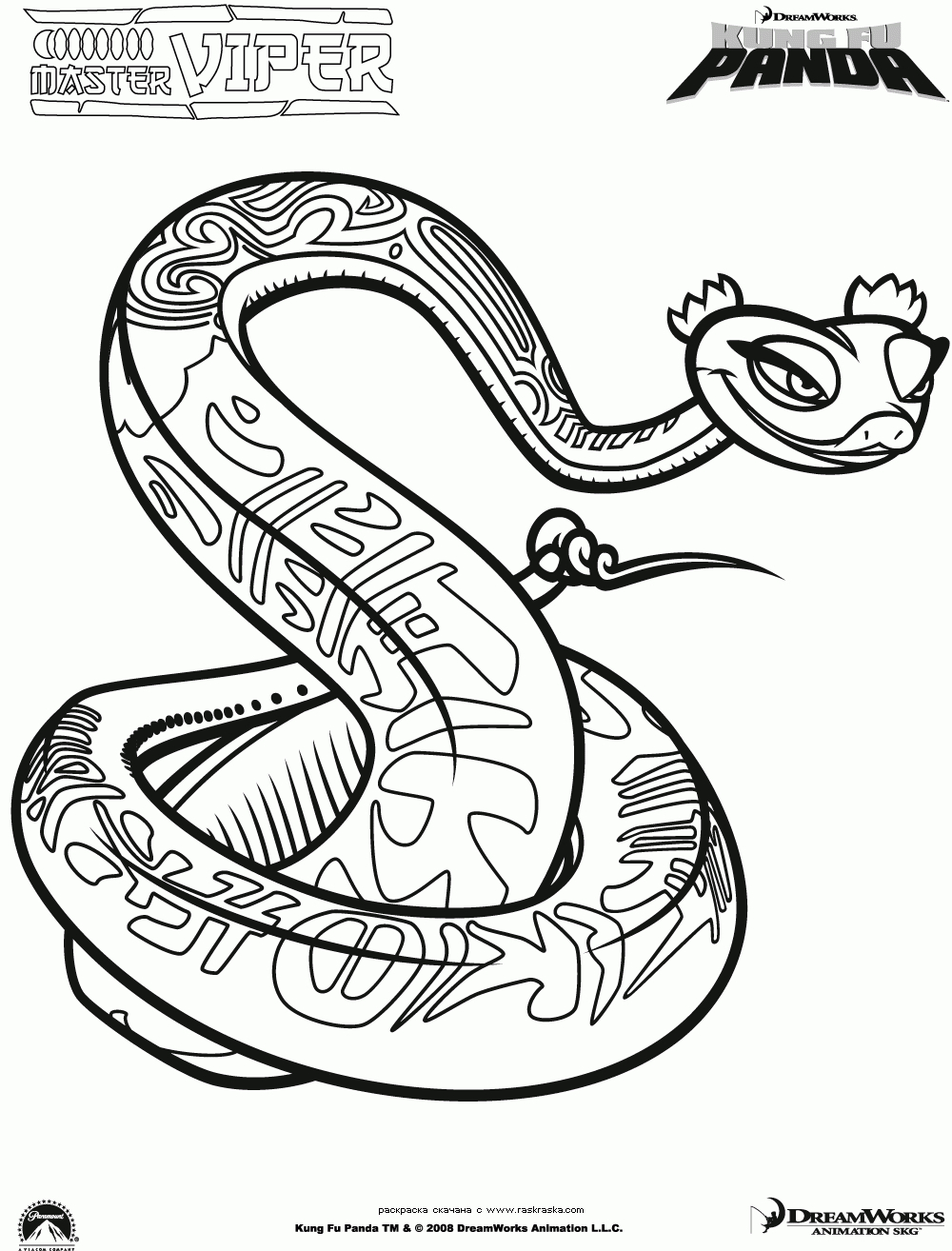 Coloriage - Maître Serpent encequiconcerne Coloriage Serpent