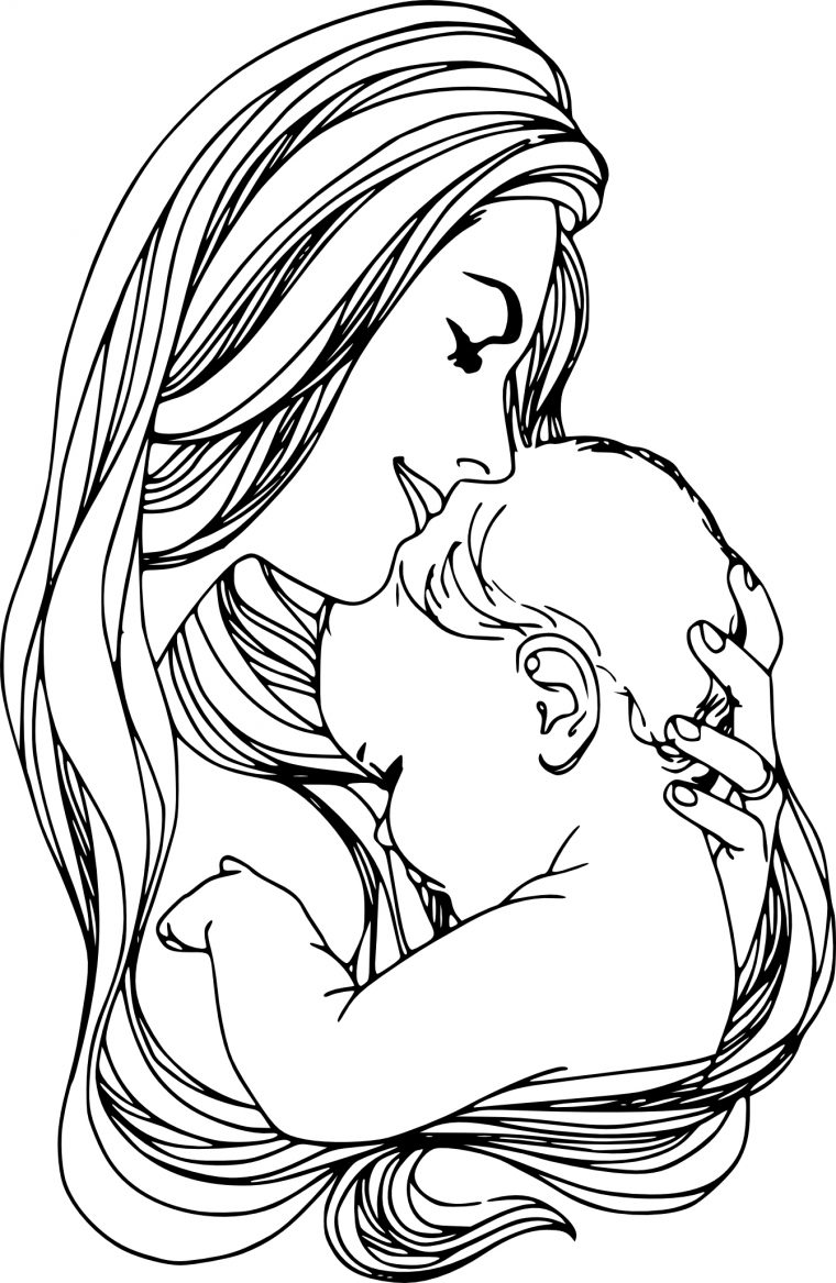 Coloriage Maman Et Bébé À Imprimer Sur Coloriages serapportantà Dessins Pour Bébé