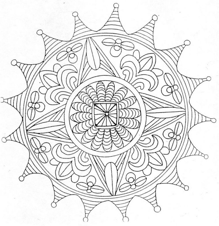 Coloriage Mandala 10 à Coloriage À Imprimer Mandala