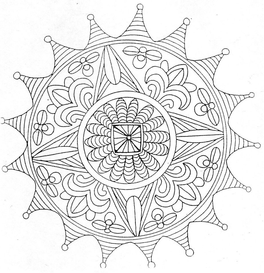 Coloriage Mandala 10 à Coloriage À Imprimer Mandala 