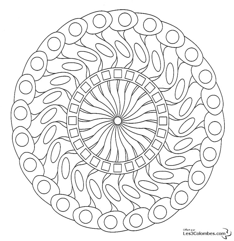 Coloriage Mandala 14 – Coloriage En Ligne Gratuit Pour Enfant avec Coloriag En Ligne