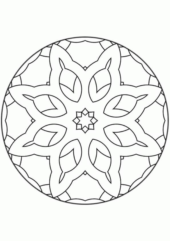 Coloriage Mandala 5 Sur Hugolescargot avec Coloriage Mandala Cm1