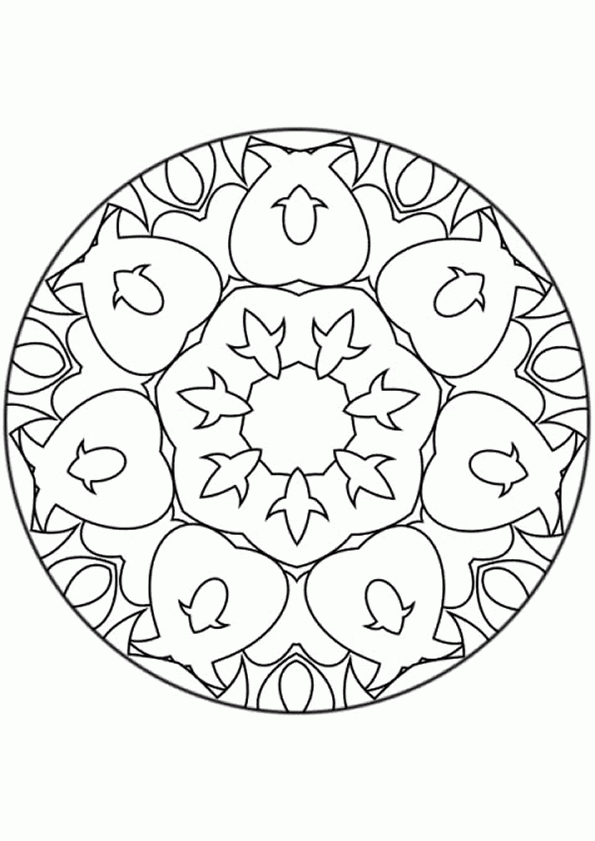 Coloriage Mandala 8 Sur Hugolescargot intérieur Coloriage Mandala Cm1