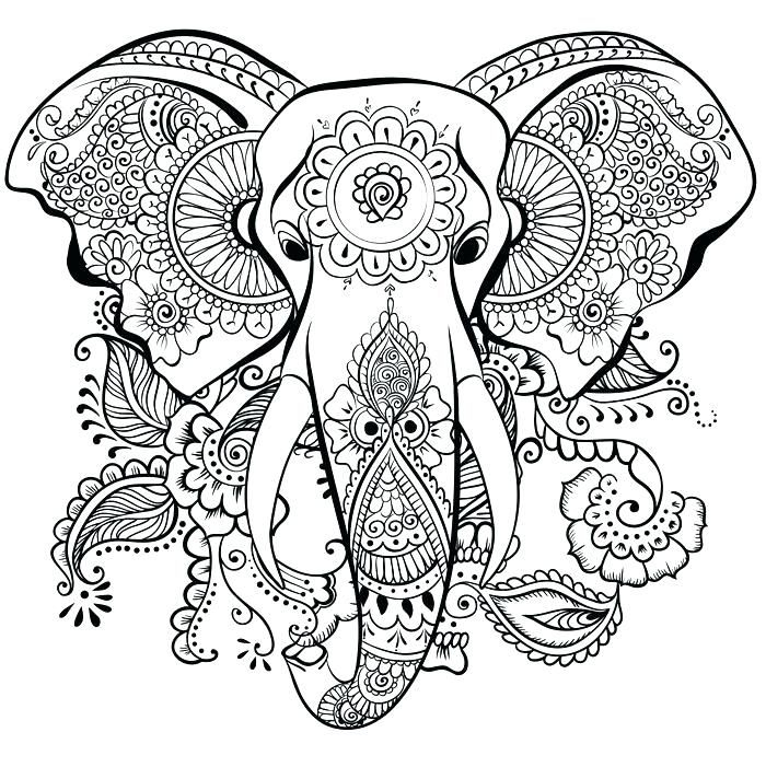 Coloriage Mandala Animaux 5 A Imprimer Gratuit  Elephant pour Dessin À Peindre À Imprimer 