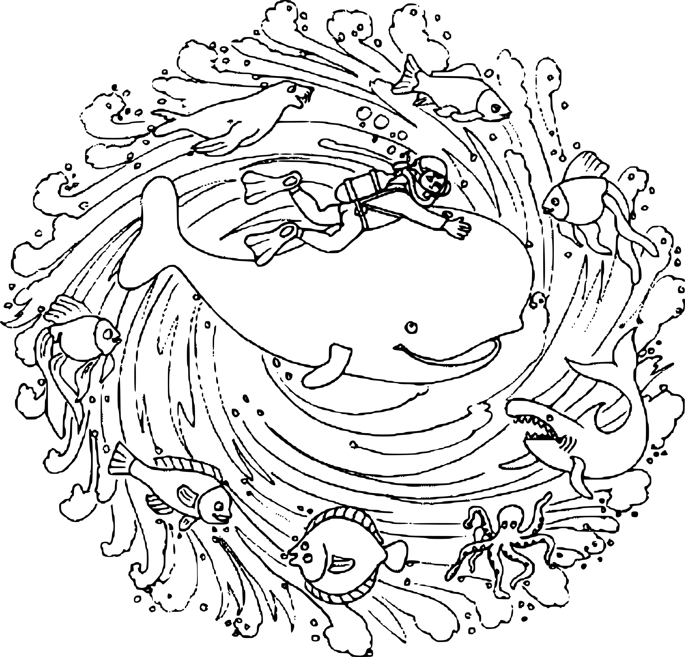 Coloriage Mandala Animaux Marins À Imprimer serapportantà Images Animaux À Imprimer 