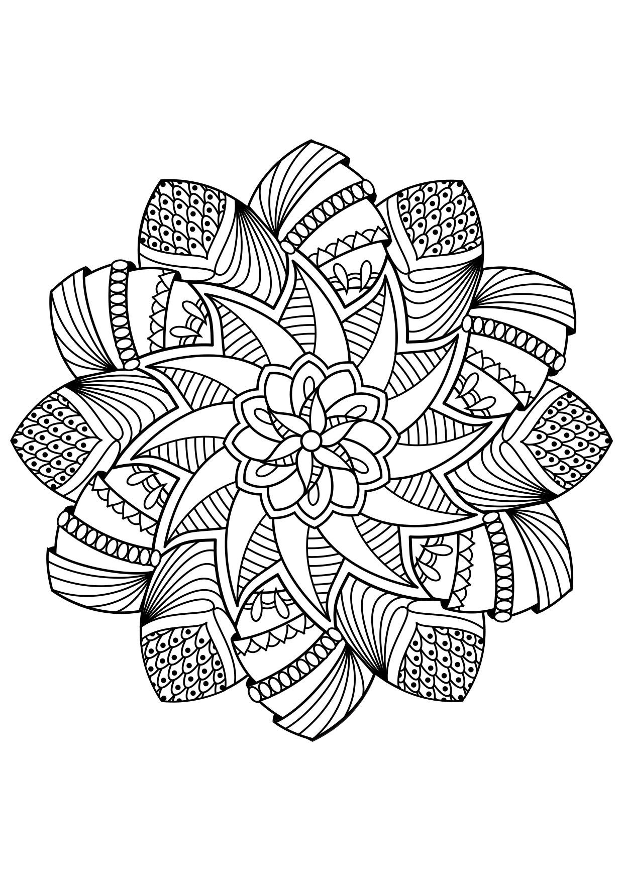 Coloriage Mandala - Coloriages Gratuits À Imprimer dedans Images À Colorier 