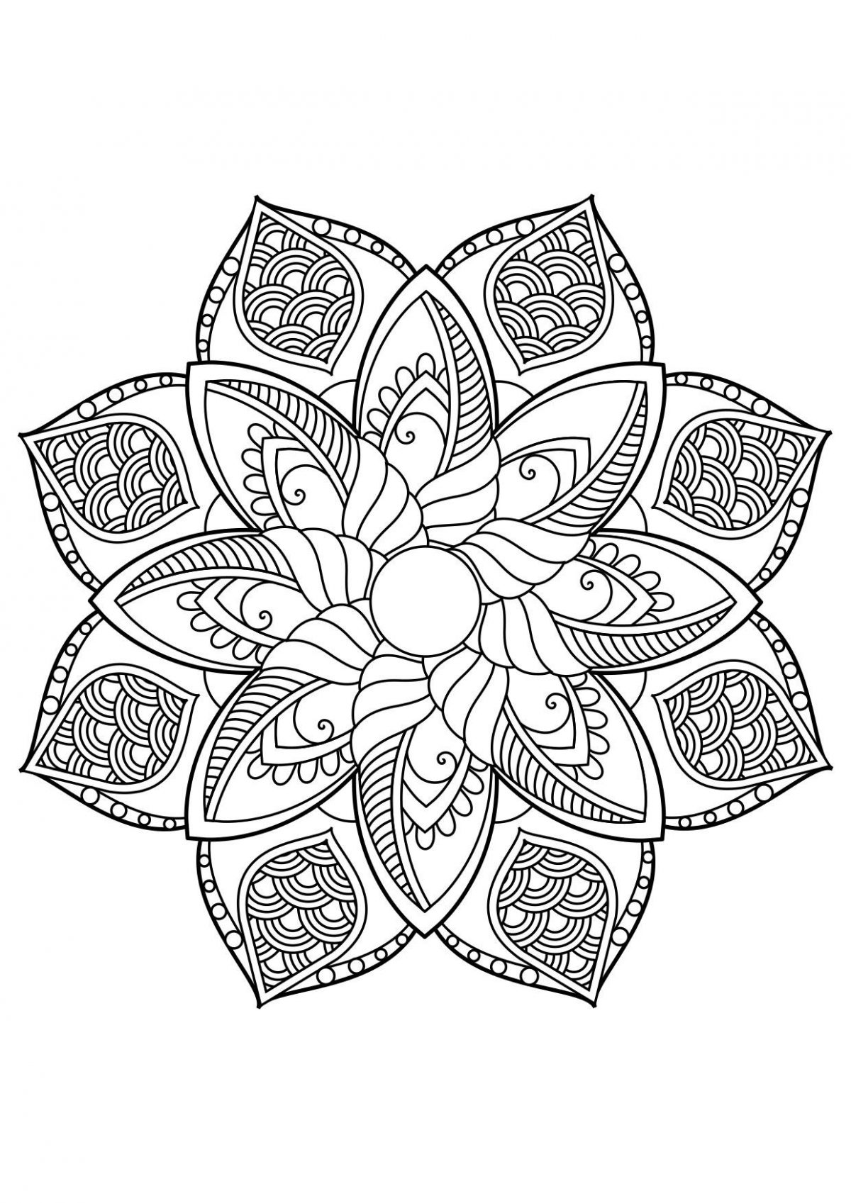 Coloriage Mandala - Coloriages Gratuits À Imprimer dedans Mandalas Gratuits À Imprimer