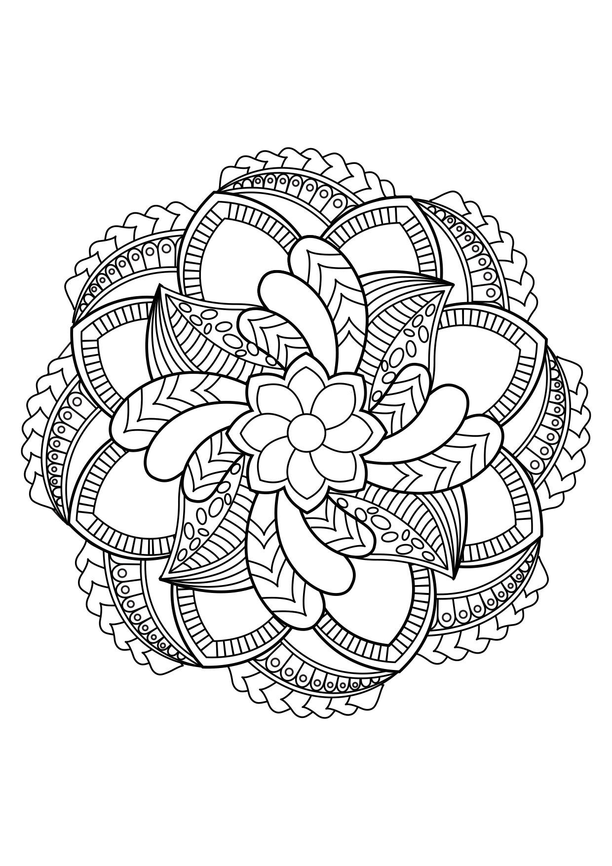 Coloriage Mandala - Coloriages Gratuits À Imprimer destiné Coloriage A Impromer 