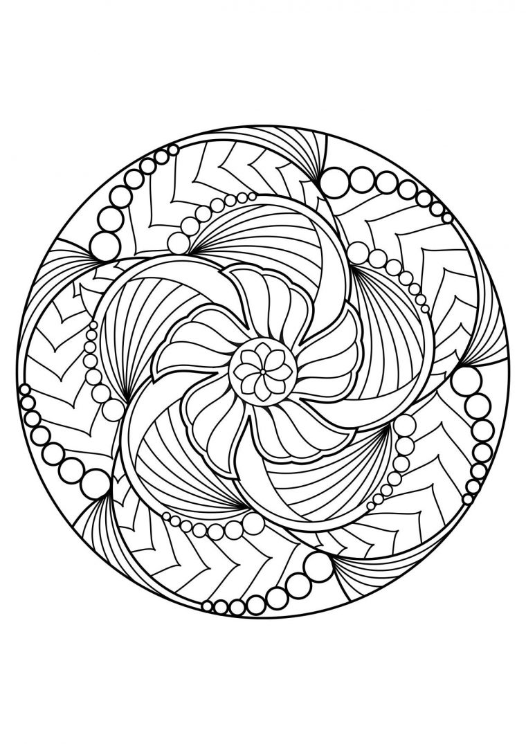 Coloriage Mandala – Coloriages Gratuits À Imprimer tout Dessin Coloriage