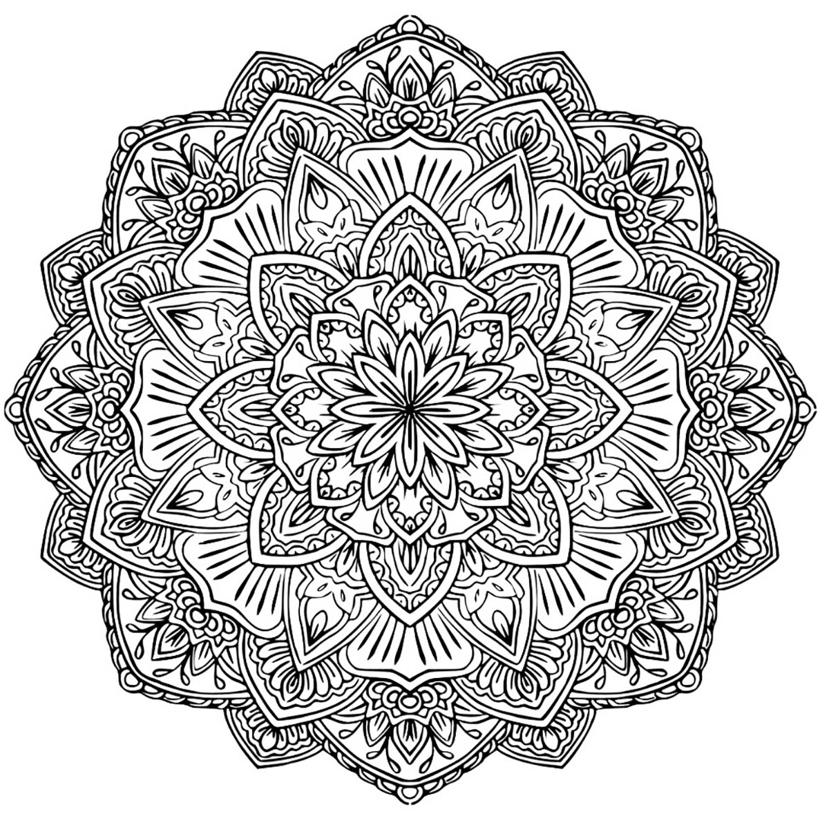 Coloriage Mandala Complique tout Mandalas Coloriage