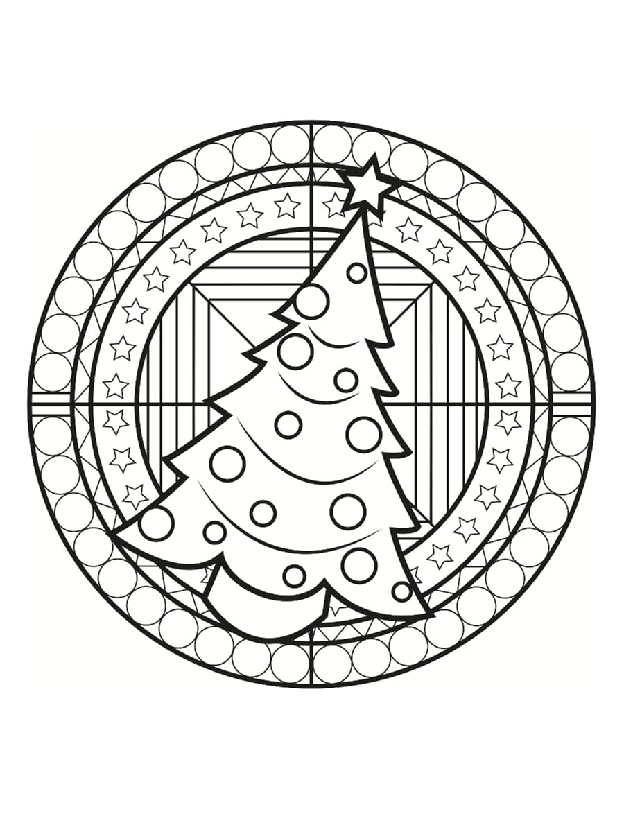 Coloriage Mandala De Noël : 30 Dessins À Imprimer encequiconcerne Coloriage De Noel À Imprimer Gratuit 